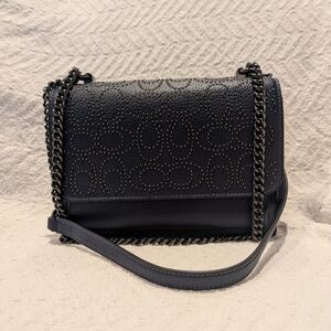Coach Navy Blue Crossbody Bag with Chain Strap